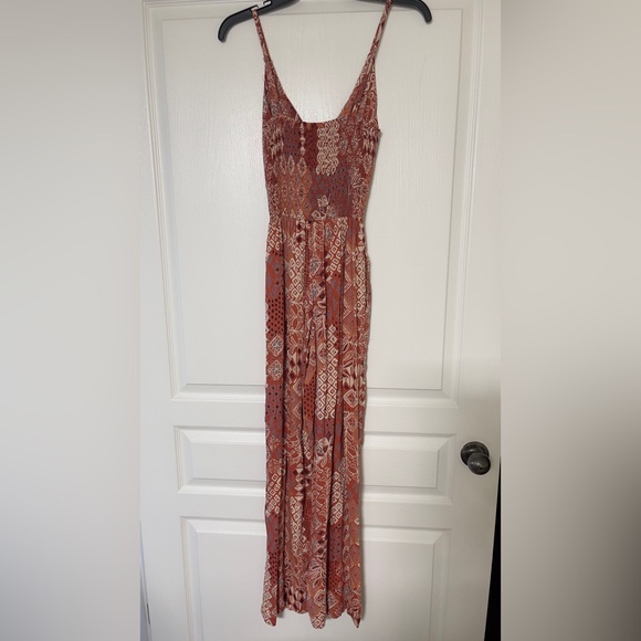 Angie Coral Geometric Jumpsuit - Picture 3 of 6